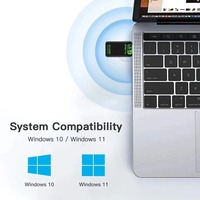 Adaptateur Récepteur WiFi 6 USB AX900 BT5.4 Double Bande 2.4G & 5GHz Sans Pilote pour Cartes Réseau PC Portable Windows 10/11