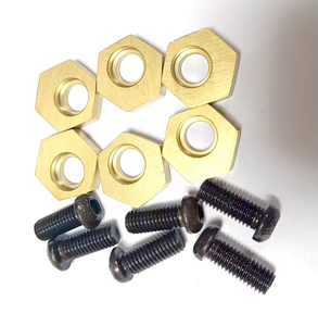 ANDUUK 6 pièces M4/M5/M6/M8/<span class=keywords><strong>M10</strong></span> Mors de serrage universels excentriques hexagonaux en acier inoxydable, fixation manuelle de précision avec écrou de serrage - Product Image 4