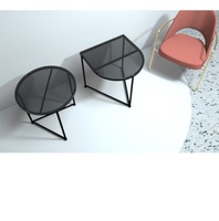 Usine Directement Petit Métal Verre Thé Table D'appoint Chevet Table Basse