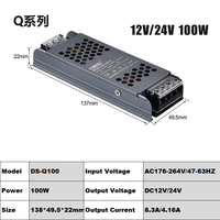 Alimentation LED ultra-mince en aluminium, 12V/24V CC, 5A-30A, 60W/100W/150W, driver LED unique 50Hz, IP20, éclairage intérieur