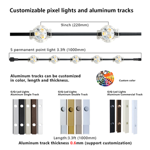 <span class=keywords><strong>Luces</strong></span> <span class=keywords><strong>de</strong></span> Riel <span class=keywords><strong>de</strong></span> Aluminio <span class=keywords><strong>de</strong></span> 12V 24V 36V, IP68 Impermeables, Iluminación Navideña Permanente para Exteriores, Luz Puntual <span class=keywords><strong>de</strong></span> Píxeles LED RGBW <span class=keywords><strong>de</strong></span> 3 LED - Product Image 2