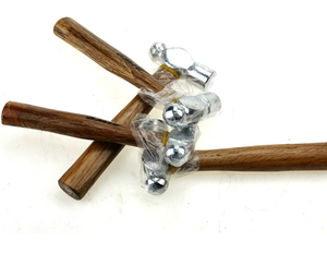 Marteau à tête sphérique forgé à chaud de 4 oz avec manche en bois - Product Image 2