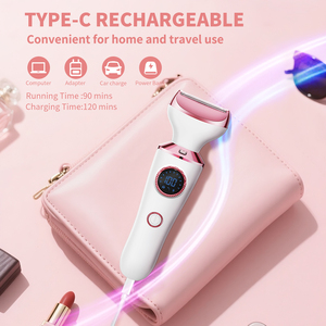 Lâminas elétricas LED Display para Mulheres Molhadas/Secas Lady Shaver 4 em 1 Removedor de Cabelo Sem Fio Impermeável Smooth Silky Portátil Bikini - Product Image 5