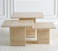 Ensemble de tables basses d'appoint rondes en marbre, petites, modernes, résistantes à l'eau, en pierre naturelle, pour la maison, l'hôtel et le salon
