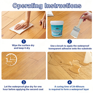 Peinture au latex transparente à base d'eau écologique avec des propriétés antibactériennes et imperméables pour une utilisation intérieure/extérieure Garantie de 5 ans - Product Image 3