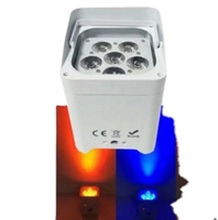 6in1 RGBWAUV 12*18w LED plat Par lumière DMX sans fil alimenté par batterie mariage Rechargeable avec contrôleur IR