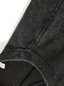 T-shirt pour homme en coton 100% lourd, vintage, délavé à l'acide, imprimé double face, délavé, ample - Product Image 2