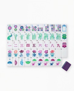 Versión Estadounidense, Fichas Cuadradas de Mahjong Americano Color Rojo Rosa, Madera con Vetas, Cartas de Ajedrez de Cristal de Alta Calidad - Product Image 3