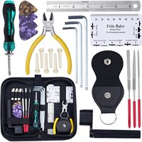 Kit d'outils pour guitare LEKATO 11 pièces pour la réparation et l'entretien de la guitare, utilisation du violoncelle, avec enrouleur de cordes, clés hexagonales, coupe-corde