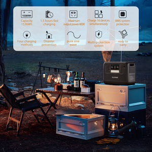 Outdoor Solar <b>Generator</b> Portable Power Bank 2000W UPS Emergency Supply W2000, V2000 Lifepo4 2000W Power Station W2000, V2000 W20 - Product Image 4