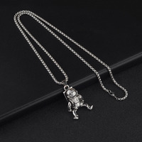 Mode Hip-Hop Cute Bear Dinosaurier Roboter Anhänger Halskette Rhodium Alloy Sweater Chain für Männer Frauen Kinder für den täglichen Gebrauch