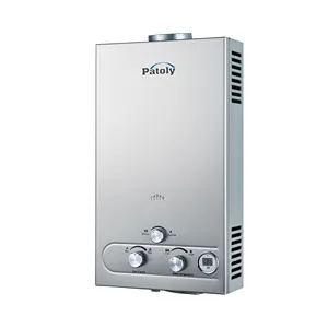 丙烷零水压烟道式热水加热器10L 20KW无水箱即时不锈钢燃气热水器带淋浴