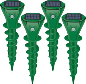 Animal <b>Mole</b> Mouse Repellent Solar Powered Screw Stake Expel Gopher Waterproof Outdoor Solar Snake <b>Mole</b> Repeller for Garden Yard - Product Image 1
