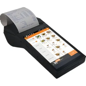 7 Inch IPS Screen Portable Pos Machine Based Android With 80mm Built-in Thermal Receipt or Label Printer For Fast Food