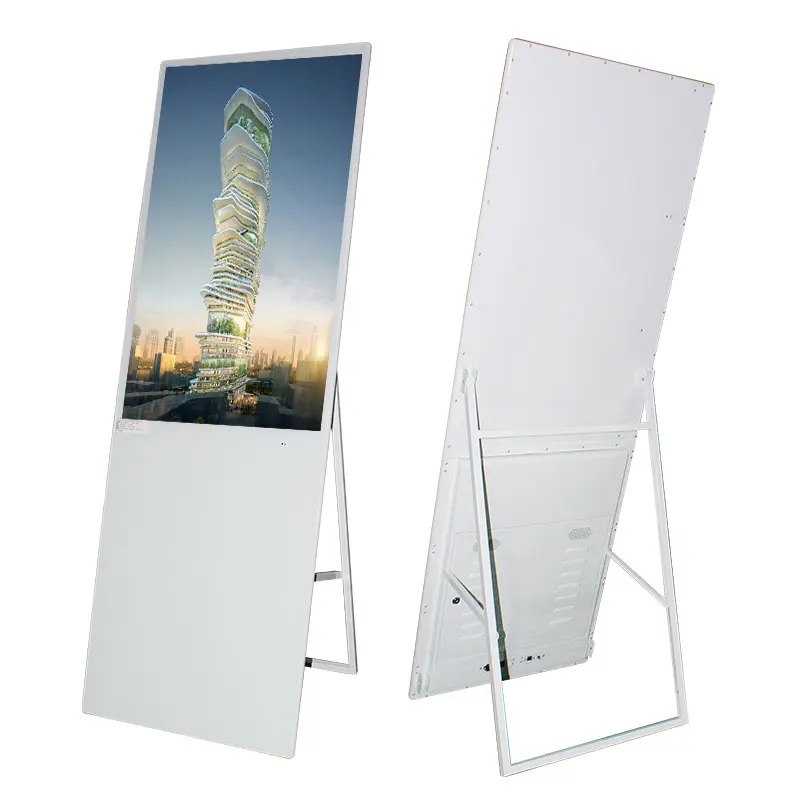 43 55 inch indoor portable lcd advertising player fashionable digital signage menu board vertical digital poster