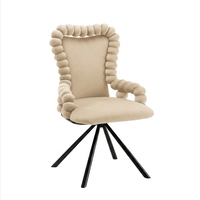 Chaise de salle à manger en velours, style populaire, haute durabilité, vente en gros d'usine, support OEM & ODM, pour mobilier de maison