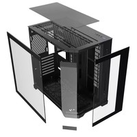 Boîtier PC Gaming ATX Mid-Tower avec fenêtre latérale en verre trempé, ventilateurs ARGB en alliage d'aluminium - Stock disponible