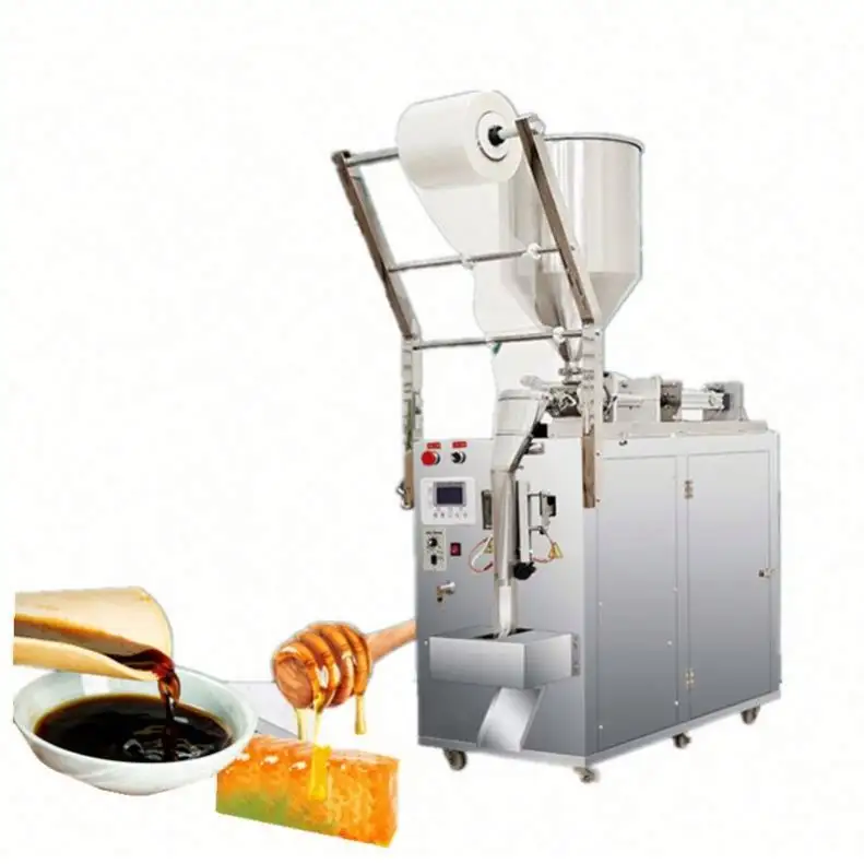 Mesin kemasan multi-fungsi saus tomat Mayonnaise keju segel belakang bentuk mengisi segel Sachet mesin kemasan