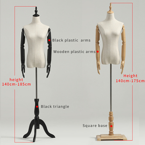 Hot Sell <strong>Clothes</strong> Store <strong>Prop</strong> Female Dress Dummy Garment Window Display Stand Plastic Mannequins Women Linen Cloth Up-Body - Product Image 4