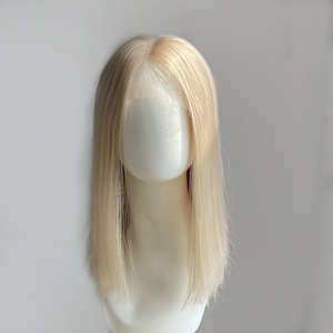 Peluca judía rubia de la más alta calidad, peluca kosher con base de encaje para mujeres blancas - Product Image 3