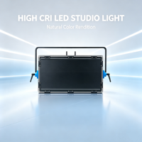 Projecteur LED plat de studio en métal 200W, haute luminosité, contrôle intelligent de la température, design portable, contrôlable par application pour le direct
