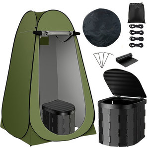 Facile Set Pop-up spogliatoi Privacy tenda doccia esterna portatile istantanea tenda da campo wc riparo antipioggia per campeggio spiaggia - Product Image 3