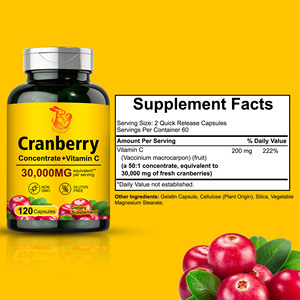 Cápsulas de Arándano Rojo Más Vendidas, Contienen Vitamina C, Promueven la Resiliencia del Sistema Urinario, Cápsulas de Extracto de Arándano Rojo - Product Image 2