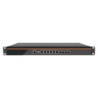Komputer Mini Anti gangguan, komputer industri Mini 4*10G X553 SFP port optik 6Lan Atom CPU C3758 19 inci 1U Rackmount Server Host
