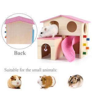 Modern ülke tarzı katı ahşap evcil hayvan kafesi yaratıcı kapalı ve açık toptan <span class=keywords><strong>Hamster</strong></span> evleri ile katı desen - Product Image 4