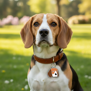 Placa de Identificación para Perros Beagle, Esmaltada, con Anilla para Colgar - Product Image 3