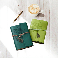 Carnet de notes personnalisé A6 en cuir rigide, journal à feuilles mobiles, planificateur