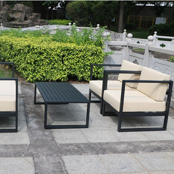 Garden Patio Furniture Outdoor Furniture Cushions Sofa White Black Aluminum Sofa Modular