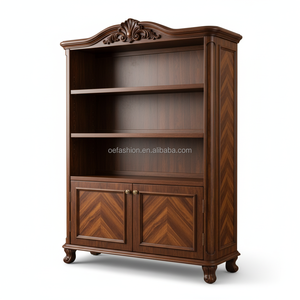 OE FASHION Luxury Antique Solid Wood Executive Desk Parquet Veneer Top CEO Office <strong>Table</strong> for Hotel Home Study - Product Image 3