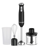 Mixeur Plongeant Électrique à Double Vitesse avec Bouton Poussoir, 2 Lames, Récipient en Plastique de 1,6-2,0 L, Usage Individuel pour Hôtels et Foyers