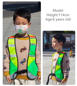 Hi-<span class=keywords><strong>viz</strong></span>-chaleco reflectante de seguridad para niños, uniforme de seguridad reflectante con logotipo personalizado - Product Image 6