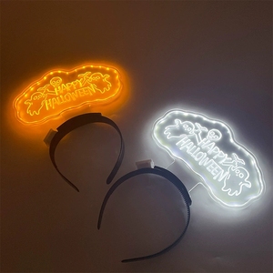 Fascia per Capelli Luminosa Personalizzata a Batteria per Halloween e Capodanno Cinese, Tema Zucca e Fantasma - Product Image 6