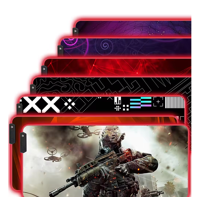 Factory Custom High Quality XXL RGB Gaming Mousepad with Non-Slip Rubber Base and Fabric OEM RGB Mousepad