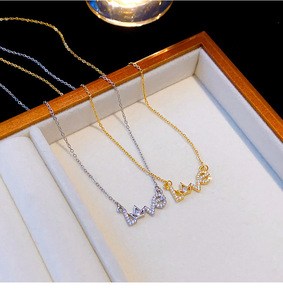 Collana con Lettera in Acciaio Inossidabile e Ciondolo a Battito Cardiaco per San Valentino, Gioielli all'Ingrosso per Donna - Product Image 4