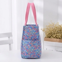 Sac fourre-tout imperméable en tissu à carreaux floraux, capacité moyenne, doublure TC, taille personnalisée pour les trajets quotidiens, sac à lunch, usage quotidien