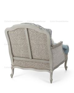 Phong Cách Cổ Điển Biệt Thự Ghế Sofa Đơn Chạm Khắc Phòng Khách Bằng Gỗ Ghế Cánh Tay - Product Image 3