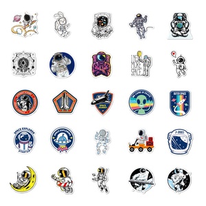 50 Buah Nasa Astronot Luar Angkasa Manusia Luar Angkasa Roket Bulan Bintang Keren Pasang Label untuk Botol Kulkas Bagasi Laptop Stiker Kartun - Product Image 6