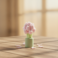 Moule à bougie en silicone parfumé Tulipe Rose Violet, Cire de qualité supérieure, Parfum apaisant, Cadeau idéal pour la décoration intérieure et les occasions spéciales