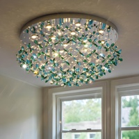 Lustre moderne chromé, plafonnier LED pour salon et chambre à coucher, éclairage LED de style romantique aux tons chauds