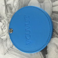Vente directe usine : Miroir de poche thématique en cuir PU, motifs personnalisables, portable, cadeaux publicitaires promotionnels