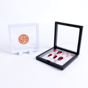 Boîte de présentation flottante en film transparent, boîte cadeau suspendue en plastique, boîte de rangement transparente pour bijoux, colliers, bagues, objets de collection - Product Image 1