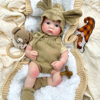 Poupée Bébé Garçon Reborn en Silicone Corps Entier Réaliste de 17 Pouces, Nouveau-né Adorable avec Veines Peintes à la Main, Poupée Souple et Lestée, Muneca