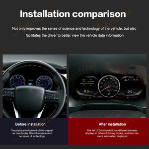 Clúster Digital Cabina Virtual para <span class=keywords><strong>Toyota</strong></span> <span class=keywords><strong>Hilux</strong></span> 2016-2024 Panel de Instrumentos Velocímetro Reproductor Multimedia para Coche Pantalla de Tablero - Product Image 3