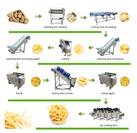 Chaîne de production de machines de transformation de frites de pommes de terre fraîches à fort rendement pour la fabrication de frites