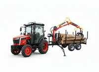 Tracteur à roues ATK 75HP 4WD avec moteur QUANCHAI COC E-Mark homologué pour la route en France, fermes équestres (multifonctionnel)
