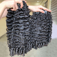 Venta al por Mayor de Cabello Rizado Vietnamita Birmano Crudo, Cabello Humano Virgen Sin Procesar en Paquetes